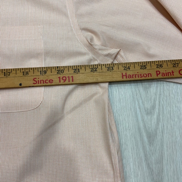 Nautica Wrinkle Free Orange & White Patterned Button Up Mens 15 1/2 - 34/35 - Picture 9 of 11